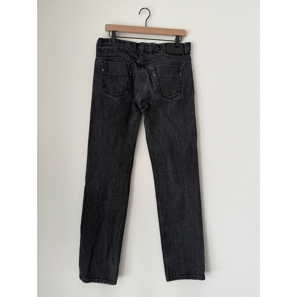 Gucci Uniform Jeans Men Size 48 Black Denim Italy Distressed Straight Leg Casual - Picture 2 of 16